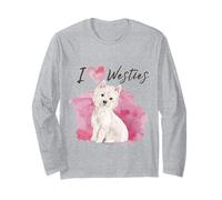 I Love Westies Cute West Highland Terrier Design Long Sleeve T-Shirt