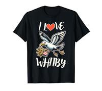 I Love Whitby Seaside Funny Seagull T-Shirt