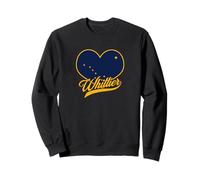 I Love Whittier Alaska Heart State Flag Novelty Souvenir Sweatshirt