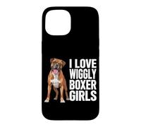 I Love Wiggly Boxer Girls Funny Boxer Dog Saying Pet Boxer Case for iPhone 15