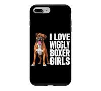 I Love Wiggly Boxer Girls Funny Boxer Dog Saying Pet Boxer Case for iPhone 7 Plus/8 Plus