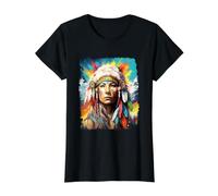 I Love Wolves Beautiful Native American Value Graphic T-Shirt, Women, Black, S