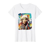 I Love Wolves Beautiful Native American Value Graphic T-Shirt, Women, White, S
