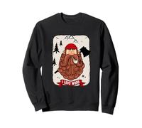 I Love Wood Lumberjack Beard, Funny Woodworking Dad Gift Sweatshirt