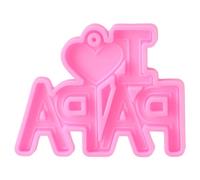 I Love Word Letter Keychain Epoxy Resin Mold Thanksgiving Mother Father's Day Pendant Silicone Mold Silicone Mold