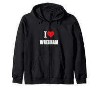 I Love Wrexham Souvenir Memory Zip Hoodie