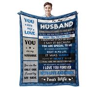 I Love You 60"X 50" Blanket by MostComfortableBrand; Top Uniquely Gifted Mens Wedding Anniversary Birthday Item