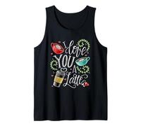 I Love You A Latte Cute Coffee Pun Heart Design Tank Top