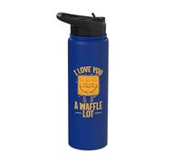 I Love You a Waffle Lot Pastry Pastry Snack Stainless Steel Insulated Water Bottle