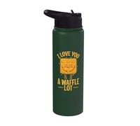I Love You a Waffle Lot Pastry Pastry Snack Stainless Steel Insulated Water Bottle