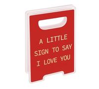 I Love You' Acrylic Sign - Romantic Mini Clip Decoration - Valentine's Gifts for Her - Desk Ornament for Girlfriend Wife Mum Anniversary Wedding Birthday Gift