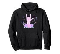 I Love You ASL Hand Sign Language Floral Y2k Aesthetic Pullover Hoodie