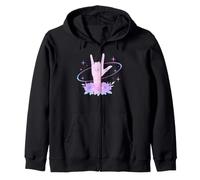 I Love You ASL Hand Sign Language Floral Y2k Aesthetic Zip Hoodie