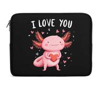 I LOVE YOU Axolotl Laptop Case Sleeve Bag 10inch Durable Shockproof Protective Computer Carrying Cover Briefcase