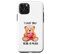 I Love You Beary Much Cute Teddy Bear Heart Pun Case for iPhone 11 Pro