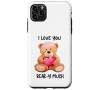 I Love You Beary Much Cute Teddy Bear Heart Pun Case for iPhone 11 Pro Max
