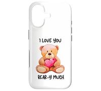 I Love You Beary Much Cute Teddy Bear Heart Pun Case for iPhone 17