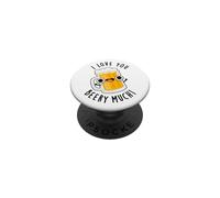 I Love You Beery Much Funny Beer Pun PopSockets Adhesive PopGrip