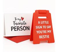 I Love You Bestie Sign - A Thoughtful Gift - Sentimental Desk Decor with Card & Envelope - Birthday, Christmas or Everyday Appreciation Gift for Your Bestie