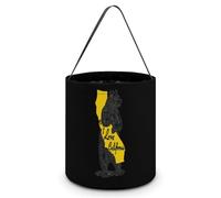 I Love You California Cute Halloween Candy Bucket Reusable Collapsible Candies Basket Fabric Tote Bags