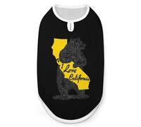 I Love You California Funny Dog Vest Cute Sleeveless Pet Shirt Pullover Cats T-Shirts Tank Tops L
