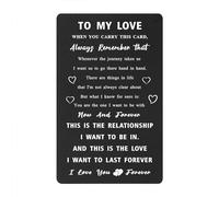 I Love You Card for Him Her - I Love You Forever - Personalised Love You Gifts for Women Men, I Love My Boyfriend Wallet Card