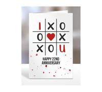 I love you card, Happy 22nd Anniversary, gifts for husband, wife, boyfriend, girlfriend, mum and dad, friend, couple, presents for him, her, 22 years, A5-198_23