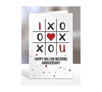 I love you card, Happy Willow Wedding Anniversary, gifts for husband, wife, boyfriend, girlfriend, mum and dad, friend, couple, presents for him, her, A5-198_151