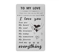I Love You Cards for Him Her - Gifts for Husband Wife Boyfriend Girlfriend Christmas Valentines Anniversary Card