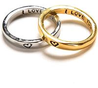 I Love You Couples Matching Rings Endless Love Wedding Engagement Promise Ring Bridal Jewellery Useful