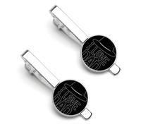 I Love You Dad Men's Tie Clips Necktie Bar Pinch Clip Set of 2 Formal Business Wedding Accessories