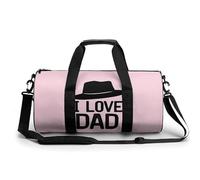 I Love You Dad Portable Gym Bag Duffle Bag Overnight with Pocket for Trave Sports