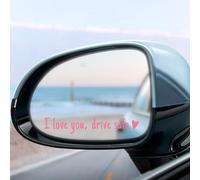 I Love You Drive Safe Mirror Sticker 14PCS Decals with 4 Adorable Cat