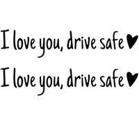 I Love You Drive Safe Mirror Sticker | 2 Pc I Love You Car Decals | Waterproof I Loves Yous Drive Safe Sticker | Funny Loves Decal Stickers Car Accessories for Women Men