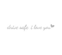 I Love You Drive Safe Mirror Sticker | 2 PC I Love You Stickers Wing Mirror | Waterproof Rearview Mirrors Decal with Heart | Creative Loves Decal Stickers Car Interior Decorations Gift for Men & Women