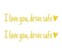 I Love You Drive Safe Mirror Sticker, 2PCS Drive Safe I Love You Rear View Mirror Decal, Waterproof Car Stickers and Decals, Novelty Car Interior Decorations Rearview Mirrors Sticker, for Men Women