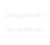 I Love You Drive Safe Mirror Sticker, 2PCS Drive Safe I Love You Rear View Mirror Decal, Waterproof Car Stickers and Decals, Novelty Car Interior Decorations Rearview Mirrors Sticker, for Men Women