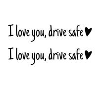 I Love You Drive Safe Mirror Sticker, 2PCS Drive Safe I Love You Rear View Mirror Decal, Waterproof Car Stickers and Decals, Novelty Car Interior Decorations Rearview Mirrors Sticker, for Men Women