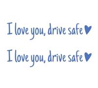 I Love You Drive Safe Mirror Sticker, 2PCS Drive Safe I Love You Rear View Mirror Decal, Waterproof Car Stickers and Decals, Novelty Car Interior Decorations Rearview Mirrors Sticker, for Men Women