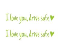 I Love You Drive Safe Mirror Sticker, 2PCS Drive Safe I Love You Rear View Mirror Decal, Waterproof Car Stickers and Decals, Novelty Car Interior Decorations Rearview Mirrors Sticker, for Men Women