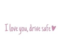 I Love You Drive Safe Mirror Sticker, 2PCS I Love You Drive Safe Decal Stickers, Waterproof Rearview Mirror Car Stickers Decals with Heart, Driving Safes Rear View Mirrors Car Window Decal Sticker
