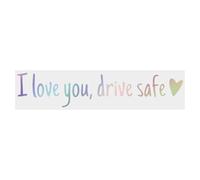 I Love You Drive Safe Mirror Sticker | 4 Pieces Driving Safe with Heart Mirror Decal | I Love You Driving Sa-fe Sticker | Cute Car Drive Stickers and Decals for Vehicle Window Decor