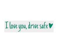 I Love You Drive Safe Mirror Sticker | 4 Pieces Driving Safe with Heart Mirror Decal | I Love You Driving Sa-fe Sticker | Cute Car Drive Stickers and Decals for Vehicle Window Decor