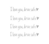 I Love You Drive Safe Mirror Sticker, 4PCS Drive Safe I Love You Rear View Mirror Decal, Waterproof Car Stickers and Decals, Novelty Car Interior Decorations Rearview Mirrors Stickers, for Men Women