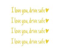 I Love You Drive Safe Mirror Sticker, 4PCS Drive Safe I Love You Rear View Mirror Decal, Waterproof Car Stickers and Decals, Novelty Car Interior Decorations Rearview Mirrors Sticker, for Men Women