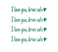 I Love You Drive Safe Mirror Sticker, 4PCS Drive Safe I Love You Rear View Mirror Decal, Waterproof Car Stickers and Decals, Novelty Car Interior Decorations Rearview Mirrors Stickers, for Men Women