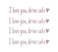 I Love You Drive Safe Mirror Sticker, 4PCS Drive Safe I Love You Rear View Mirror Decal, Waterproof Car Stickers and Decals, Novelty Car Interior Decorations Rearview Mirrors Sticker, for Men Women