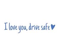 I Love You Drive Safe Mirror Sticker, 4PCS I Love You Drive Safe Decal Stickers, Waterproof Rearview Mirror Car Stickers Decals with Heart, Driving Safes Rear View Mirrors Car Window Decal Sticker