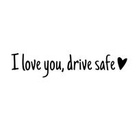 I Love You Drive Safe Mirror Sticker, Drive Safe I Love You Rear View Mirror Decal, Waterproof Car Stickers and Decals, 2025 Novelty Car Interior Decorations Rearview Mirrors Sticker, for Men Women