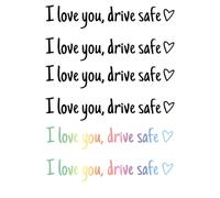 I Love You Drive Safe Mirror Sticker,MEOAlBkey 10PCS Premium Car Decals, Heartfelt Safety Reminder Wing Mirror Stickers, Durable Love Stickers for Rear View & Side Mirrors